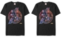 Fifth Sun Marvel Men's Avengers Endgame Neon Heros Logo, Short Sleeve T-shirt